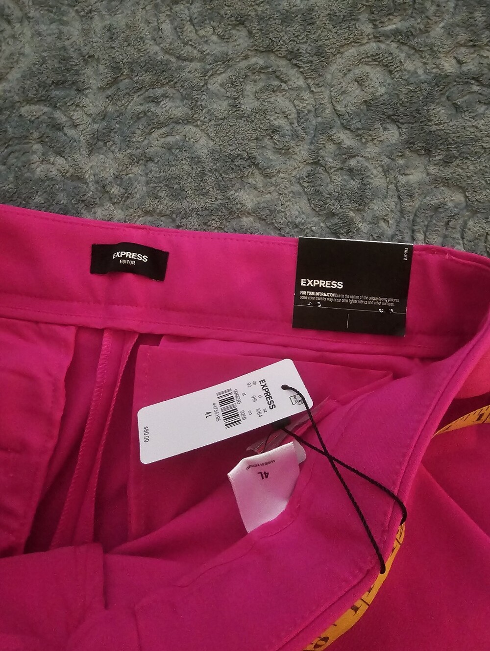 Express Wide Leg Pants in Bright Fuchsia Pink Size 4 Tall - Picture 5 of 6
